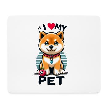 I love my pet - Mouse Pad (horizontal) - white - Front