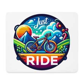 Juste Rouler - Vélo de route, Gravel en couleurs v - Tapis de souris (format paysage) - blanc - Devant