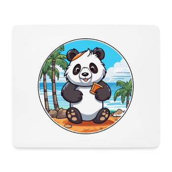 Panda Watercolor Cartoon Kawaii Clipart Animal - Mouse Pad (horizontal) - white - Front