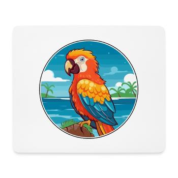Parrot Watercolor Cartoon Kawaii Clipart Animal - Mouse Pad (horizontal) - white - Front