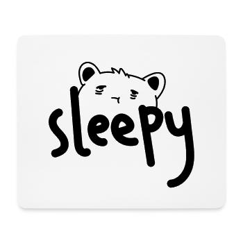 Hamster endormi mignon - Tapis de souris (format paysage) - blanc - Devant