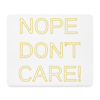 Nope don't care - Tapis de souris (format paysage) - blanc - Devant