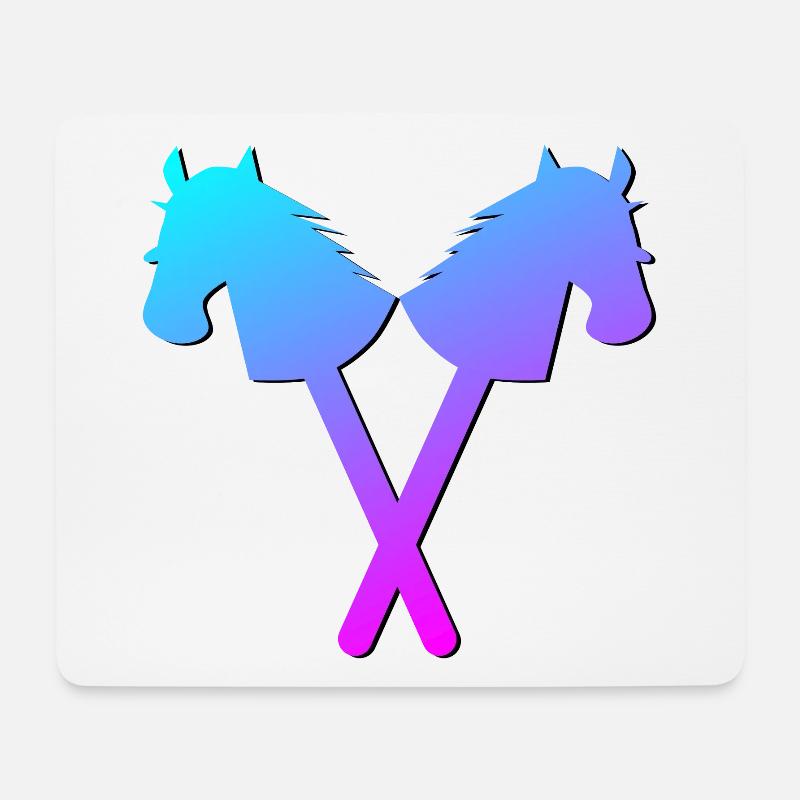 HOBBY HORSING - STECKENPFERDE - Mousepad (Querformat) - Weiß