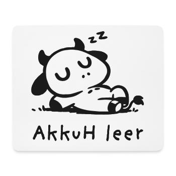 akkuh leer kuh akku lustige illustration tier - Mousepad (Querformat) - Weiß - Vorne
