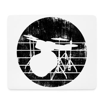 Dessin de percussion - Tapis de souris (format paysage) - blanc - Devant