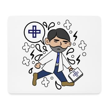 Doktor Karriere Workaholic Job Arbeit Beruf Erfolg - Mousepad (Querformat) - Weiß - Vorne