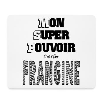 Mon Super Pouvoir Etre Frangine Sœur - Tapis de souris (format paysage) - blanc - Devant