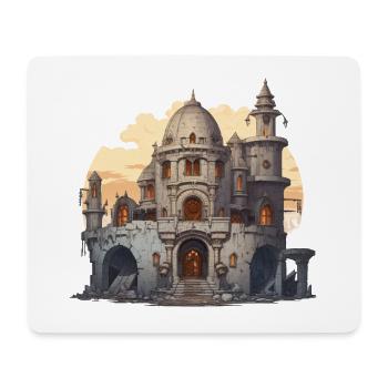 Fantasy RPG Ruine Abendlicht Abenteuer Shirt - Mousepad (Querformat) - Weiß - Vorne