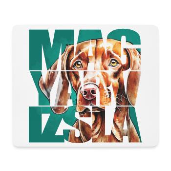Magyar Vizsla Portrait - Mousepad (Querformat) - Weiß - Vorne