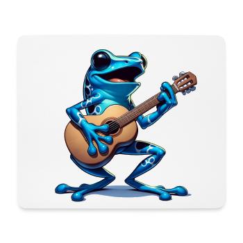 Poison dart frog guitar - Mouse Pad (horizontal) - white - Front