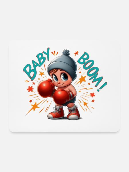Babyboom - Mousepad (Querformat) - Weiß