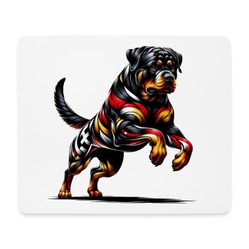 Rottweiler Flagge Deutschland Design - Mousepad (Querformat) - Weiß - Vorne