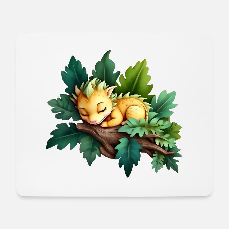 Sleeping Wood dragon 2024 - Mouse Pad (horizontal) - white