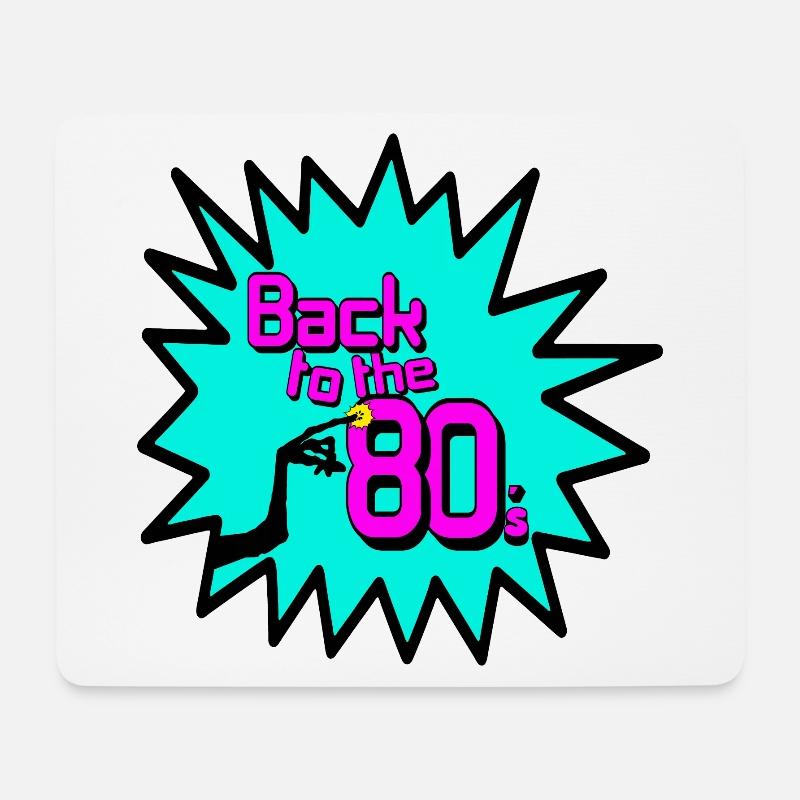 80er Party Retro Fun Motto Party Shirt , 80s (25) - Mousepad (Querformat) - Weiß