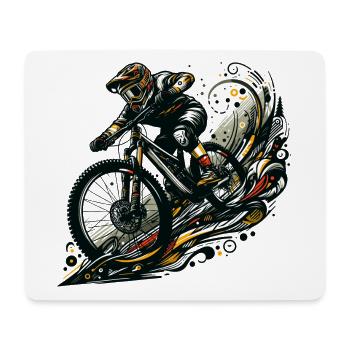 MTB Mountain Biking Downhill Gift - Mouse Pad (horizontal) - white - Front
