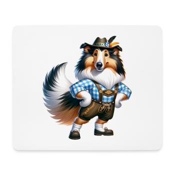 Collie Hund Bayern - Mousepad (Querformat) - Weiß - Vorne