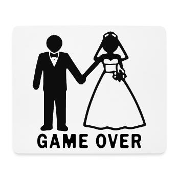 Fin du jeu de la mariée et du marié - Tapis de souris (format paysage) - blanc - Devant