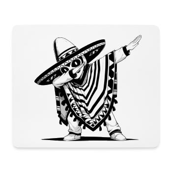 Poncho Mexicain Festif avec Dab - Tapis de souris (format paysage) - blanc - Devant