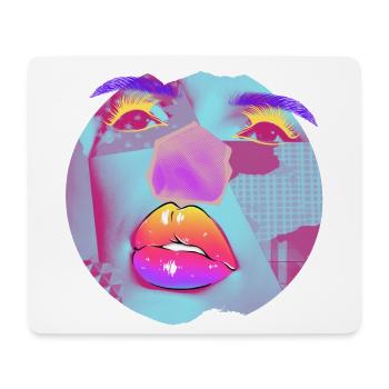 Pop Art bright collage - Mouse Pad (horizontal) - white - Front