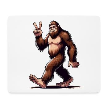 Bigfoot Joyeux en Promenade - Tapis de souris (format paysage) - blanc - Devant