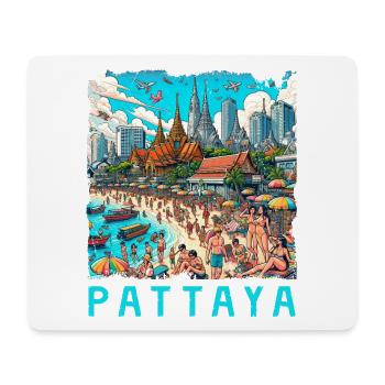 Pattaya Thailand Strand Design - Mousepad (Querformat) - Weiß - Vorne
