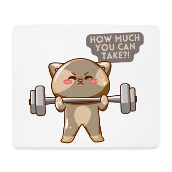 Cat Brave Training Motivation - Mouse Pad (horizontal) - white - Front