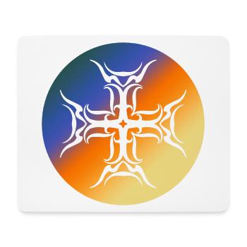 Roundel Tribal Cross Colorful Gradient T-Shirt - Mouse Pad (horizontal) - white - Front