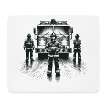 Cadeau graphique pompier - Tapis de souris (format paysage) - blanc - Devant