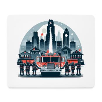 Cadeau de la ville des pompiers - Tapis de souris (format paysage) - blanc - Devant