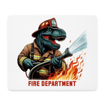 Fire Brigade T-Rex Gift - Mouse Pad (horizontal) - white - Front