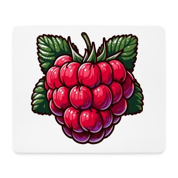 Himbeere - Mousepad (Querformat) - Weiß - Vorne