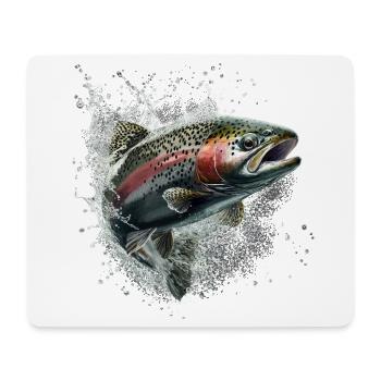 Truite - Tapis de souris (format paysage) - blanc - Devant