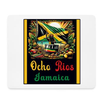Design reggae jamaïcain Ocho Rios - Tapis de souris (format paysage) - blanc - Devant