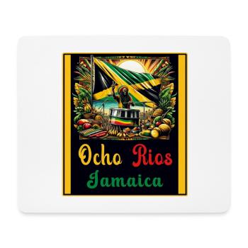 Design reggae jamaïcain Ocho Rios - Tapis de souris (format paysage) - blanc - Devant