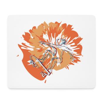 Cooler Style für Skateboarder auf der Halfpipe - Mousepad (Querformat) - Weiß - Vorne