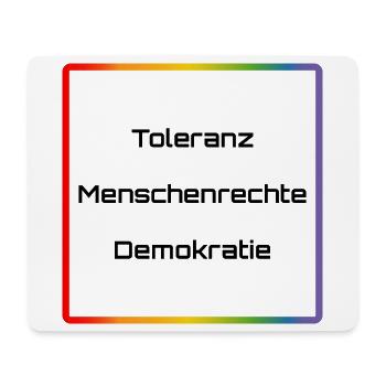 Regenbogen Toleranz Menschenrechte Demokratie - Mousepad (Querformat) - Weiß - Vorne