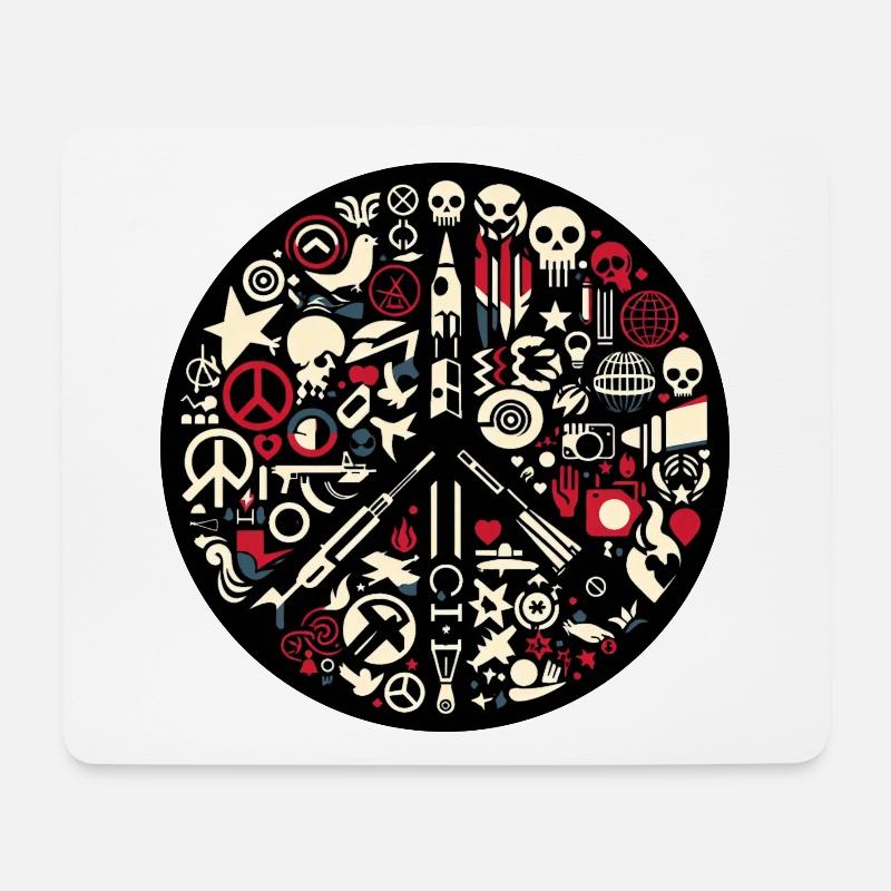 Anti-guerre - Tapis de souris (format paysage) - blanc