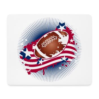 Football Graffiti Motiv mit amerikanischer Flagge - Mousepad (Querformat) - Weiß - Vorne