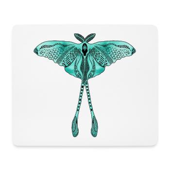 Chinesische Mondmotte - Luna Moon Moth - Mousepad (Querformat) - Weiß - Vorne