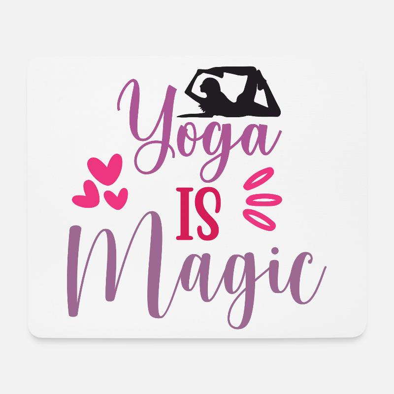 Le yoga, c’est magique - Tapis de souris (format paysage) - blanc
