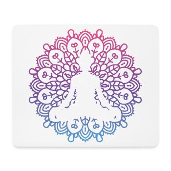 Yoga Mandala - Tapis de souris (format paysage) - blanc - Devant