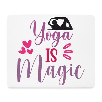 Yoga ist Magie - Mousepad (Querformat) - Weiß - Vorne