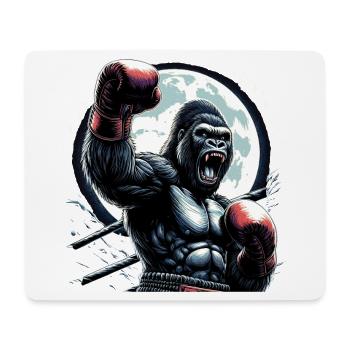 Gorilla Boxer Fighter Boxing Moon Gift - Mouse Pad (horizontal) - white - Front