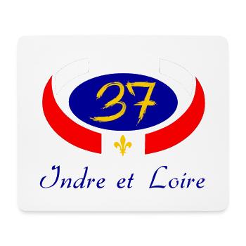 Indre et loire - Tapis de souris (format paysage) - blanc - Devant