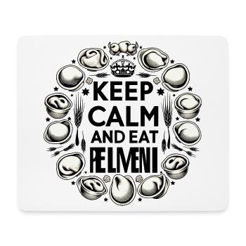 Keep Calm and Eat Pelmeni Russian Gift - Mouse Pad (horizontal) - white - Front