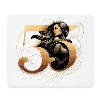 35 ans d’or femme 35e cadeau d’anniversaire - Tapis de souris (format paysage) - blanc - Devant