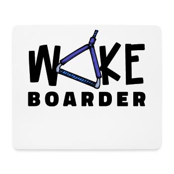 Wakeboard Statement Wasserski Welle Kitesurfer - Mousepad (Querformat) - Weiß - Vorne