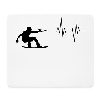 Sports nautiques Wakesurf Planche de surf Stunt Wakeboard - Tapis de souris (format paysage) - blanc - Devant
