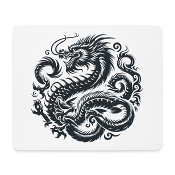 Tatouage de dragon chinois - Tapis de souris (format paysage) - blanc - Devant