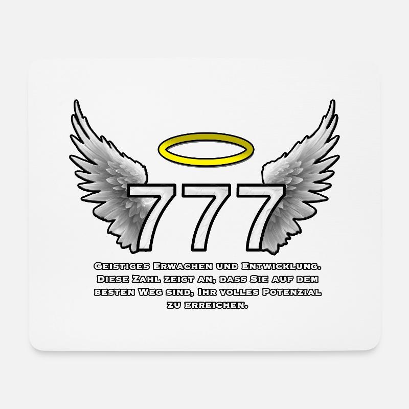 Heilige 777 EngelWings - Mousepad (Querformat) - Weiß